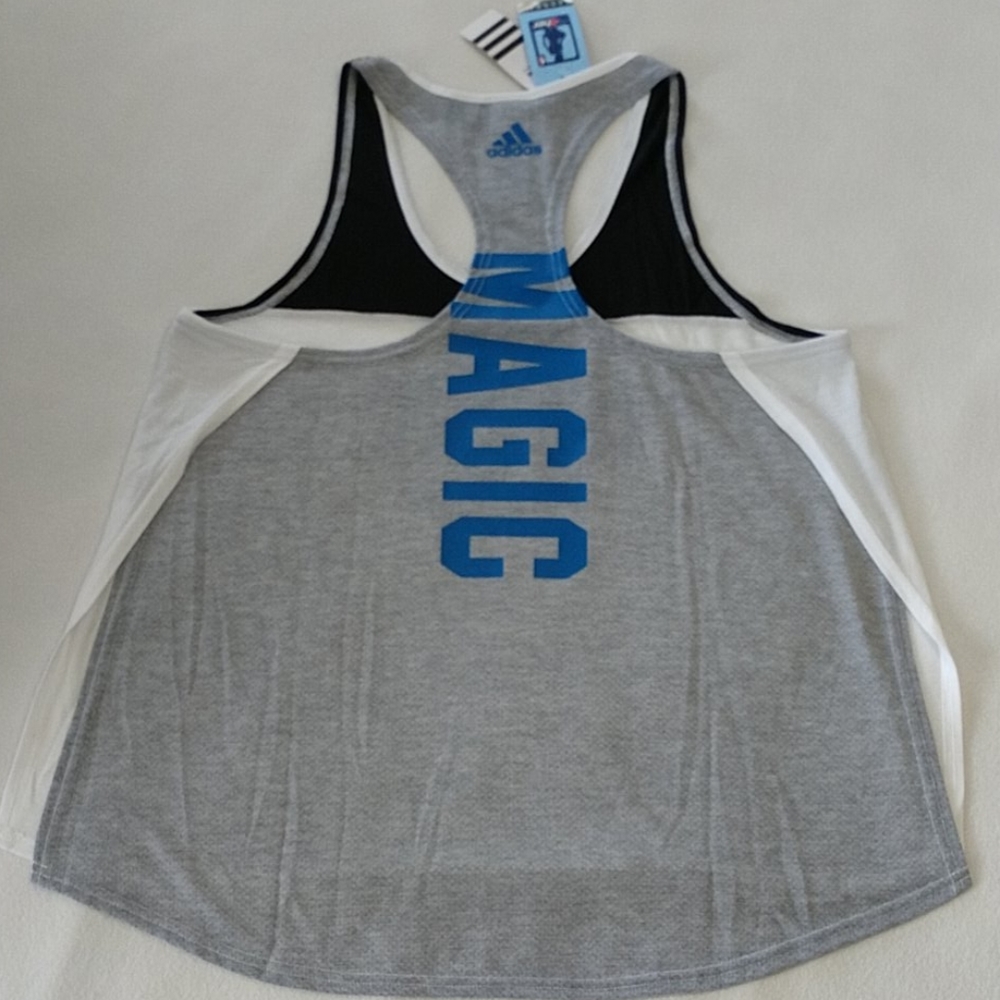 NEW Orlando Magic Tank Top Split Side Racerback Color Block NBA Adidas Womens XL - Picture 5 of 8